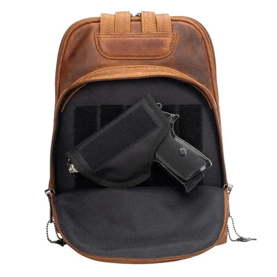 Abby Leather Concealed Carry Leather Backpack