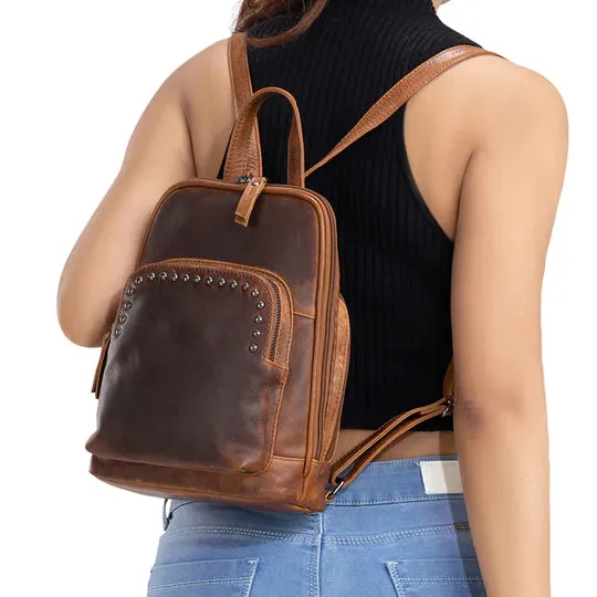 Abby Leather Concealed Carry Leather Backpack