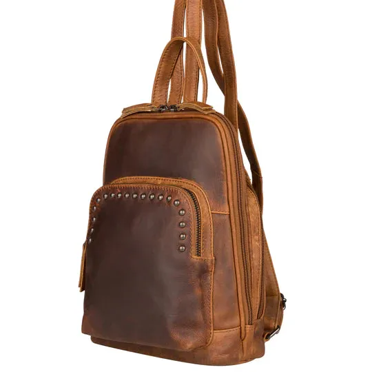 Abby Leather Concealed Carry Leather Backpack