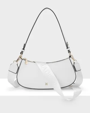 Alina Small Zip Top Shoulder Bag With Monogram & Crossbody Strap