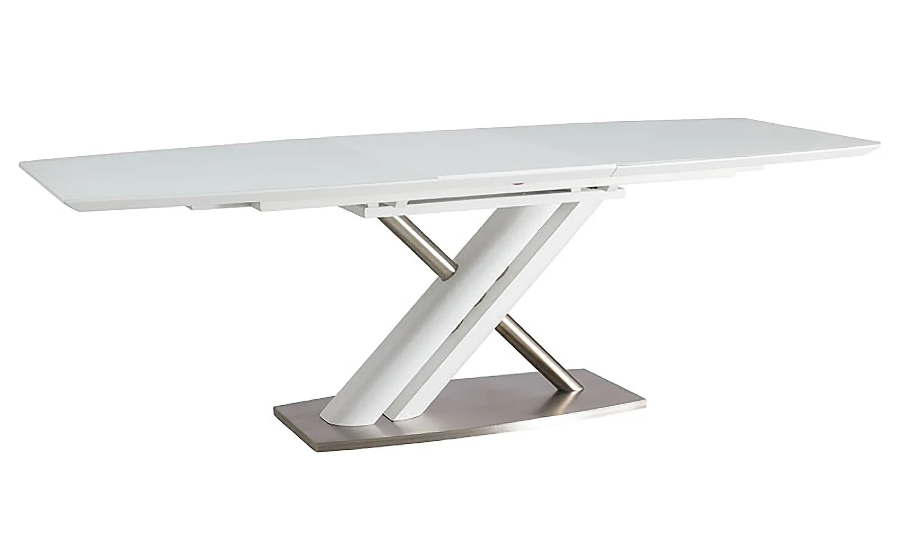 ALZANO 63" White Extendable Dining Table