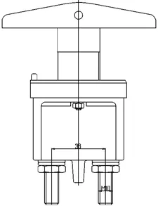 Battery Isolator Switch with Fixed Handle