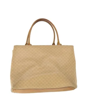 Beige Macadam Canvas Tote Bag with PVC Leather