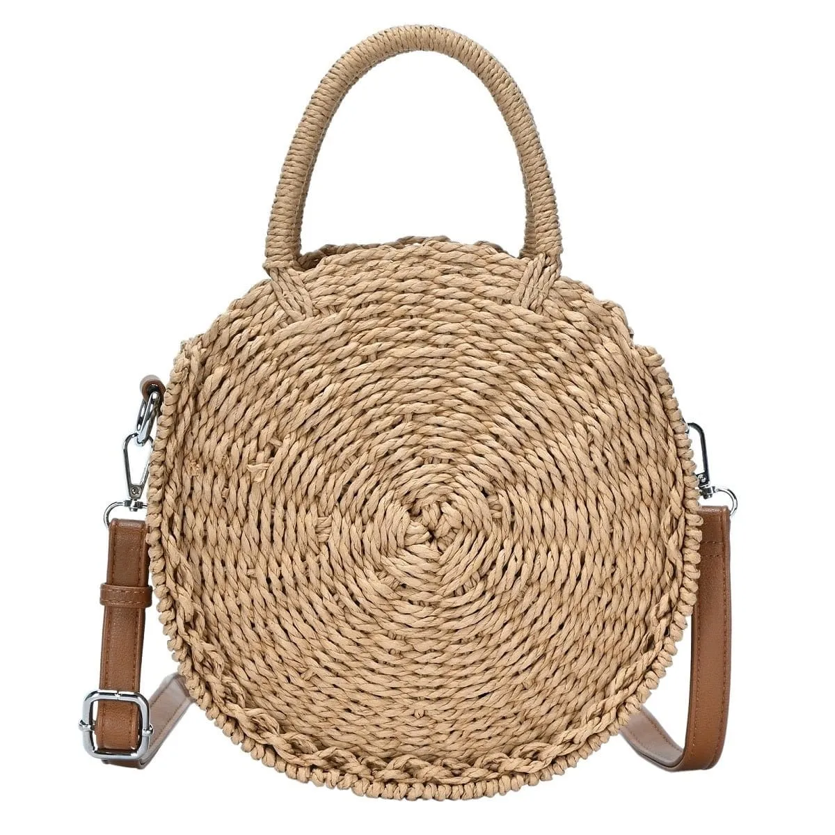 BGS82626 Circle Straw Crossbody