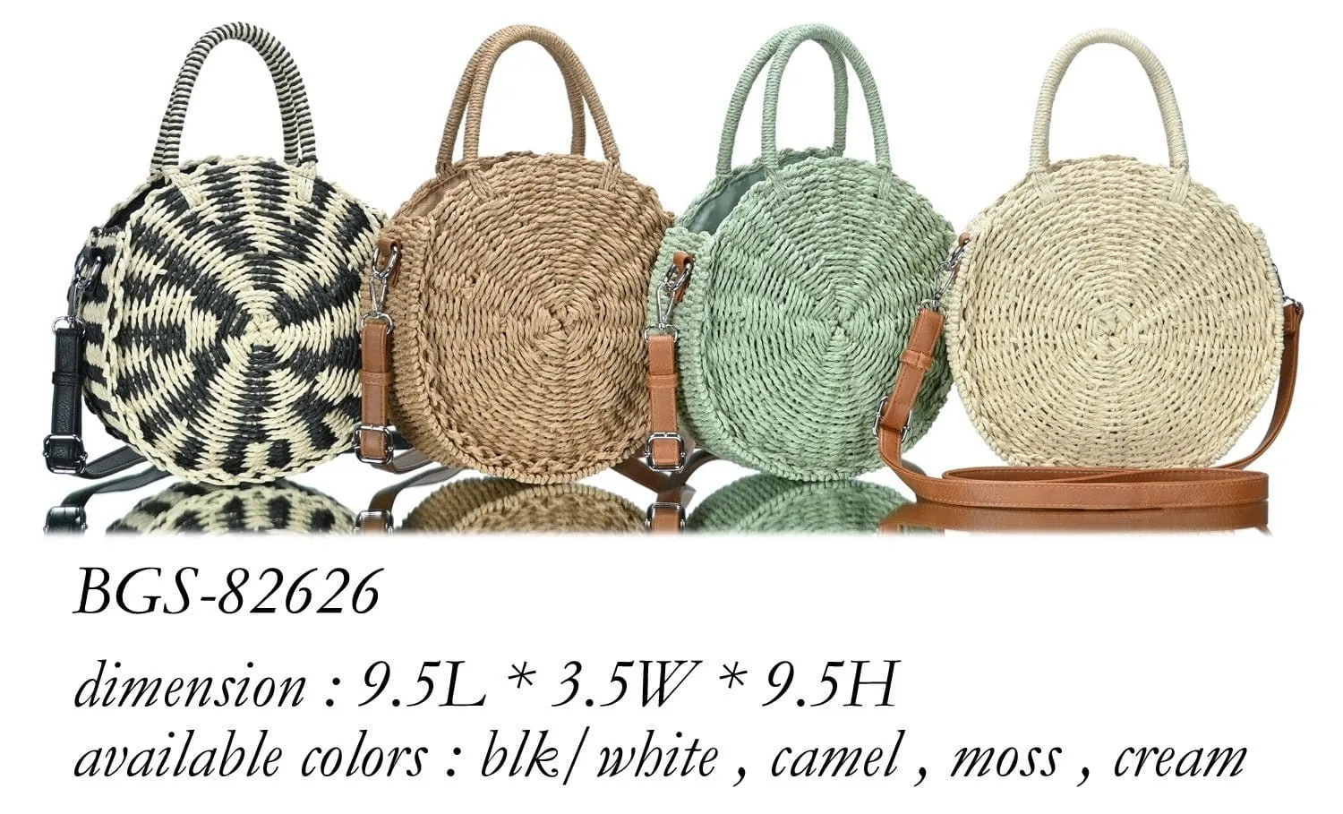 BGS82626 Circle Straw Crossbody