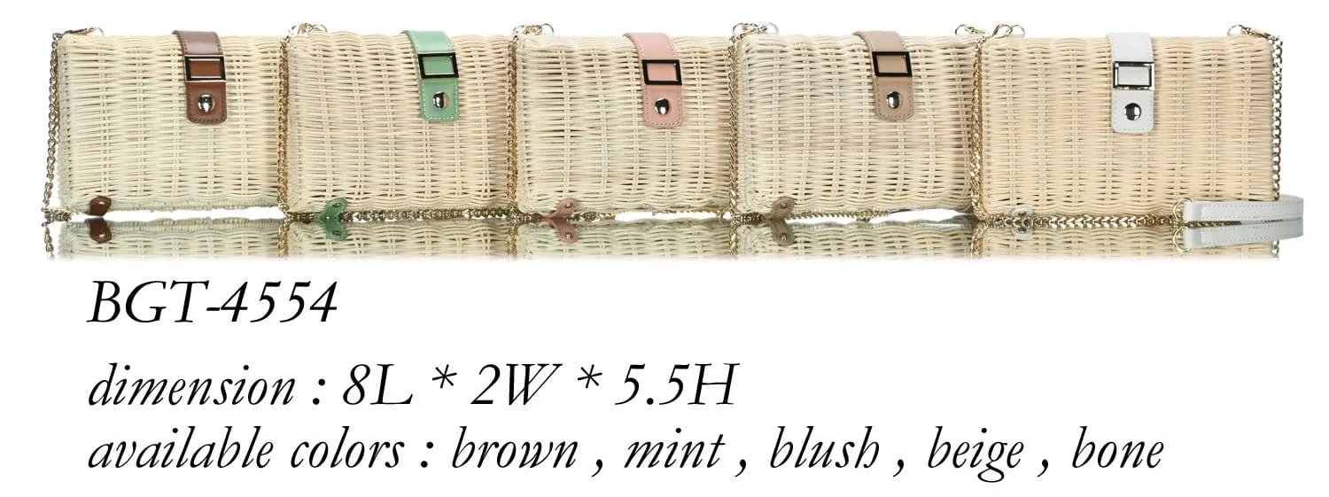 BGT4554 Rattan Crossbody Bag