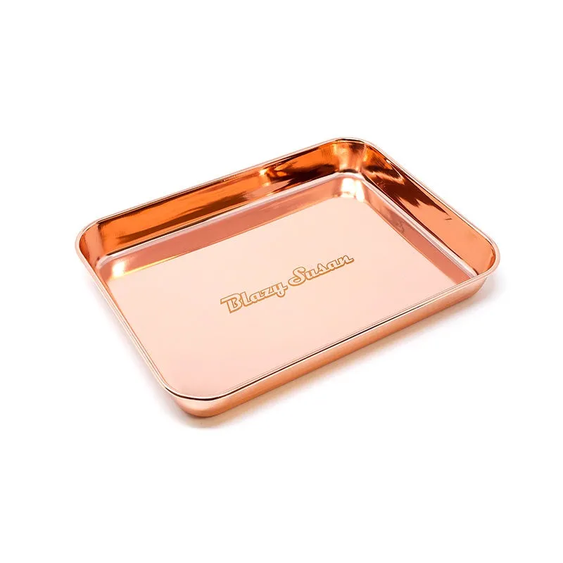 Blazy Susan - Metallic Rolling Tray - Rose Gold