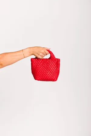 Braided Mini Tote in Red