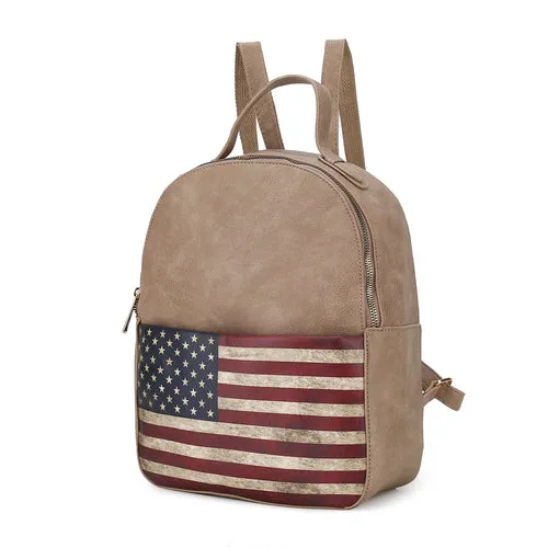 Briella Vegan Leather Women’s FLAG Backpack