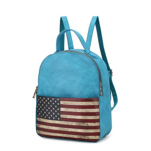 Briella Vegan Leather Women’s FLAG Backpack