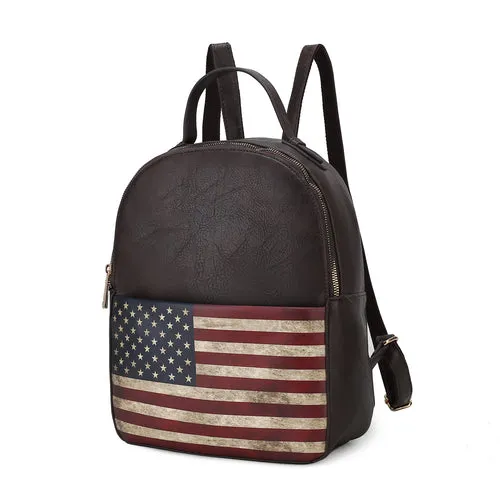 Briella Vegan Leather Women’s FLAG Backpack