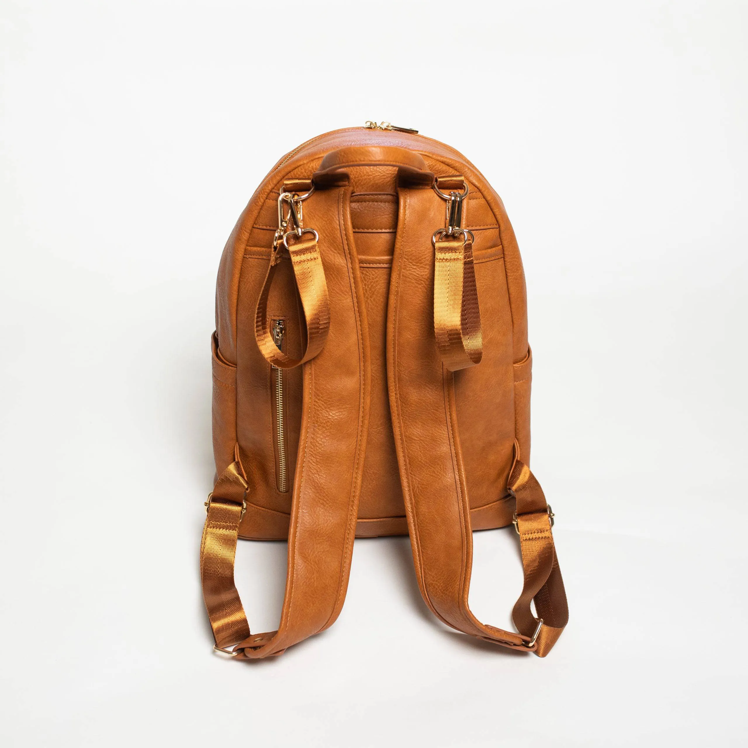 Brown Carrier Leather Backpack