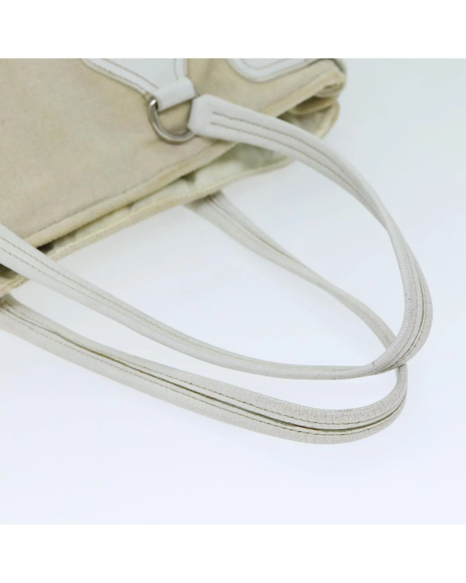 Canvas and Leather Tote Bag with Handle Drop