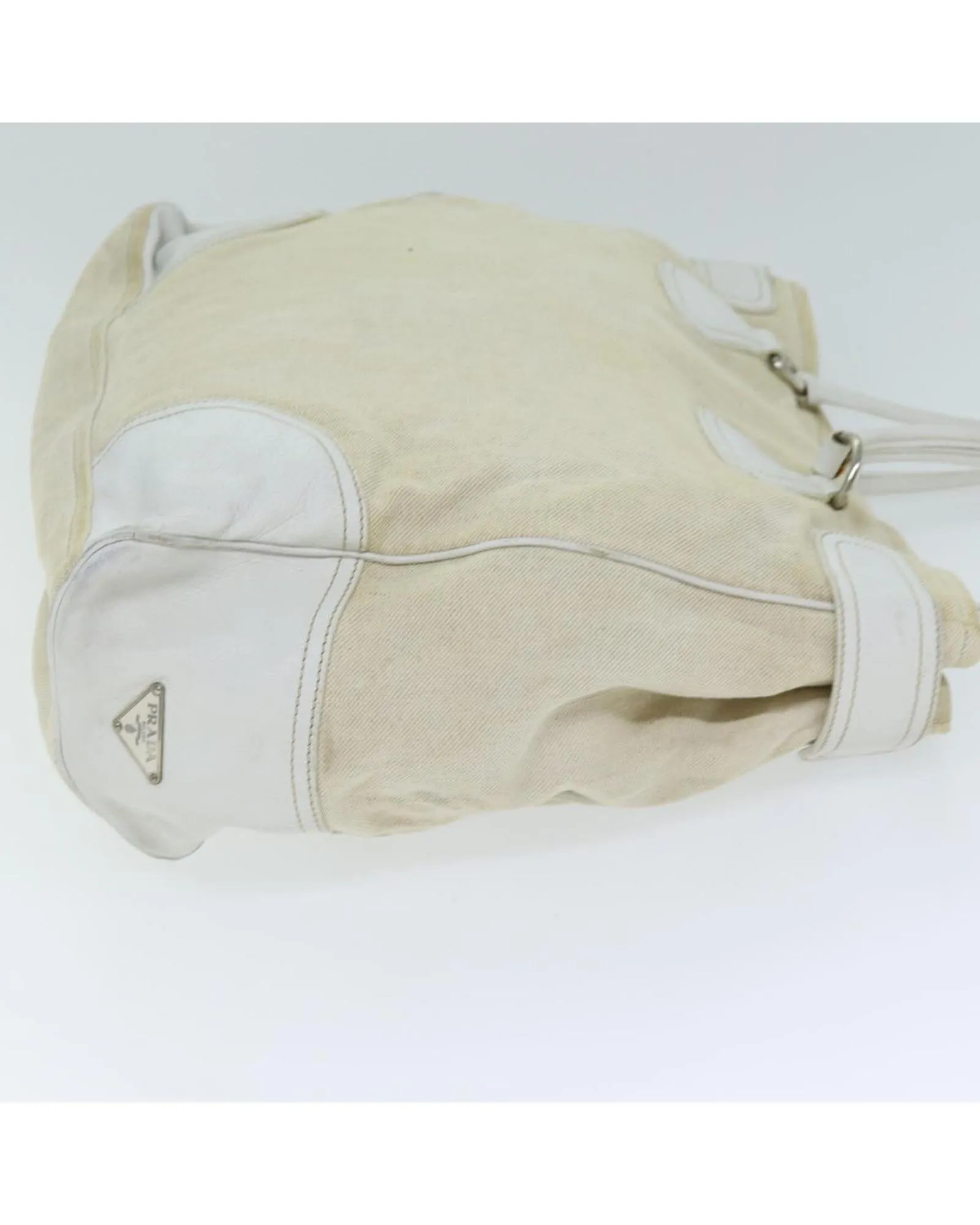 Canvas and Leather Tote Bag with Handle Drop