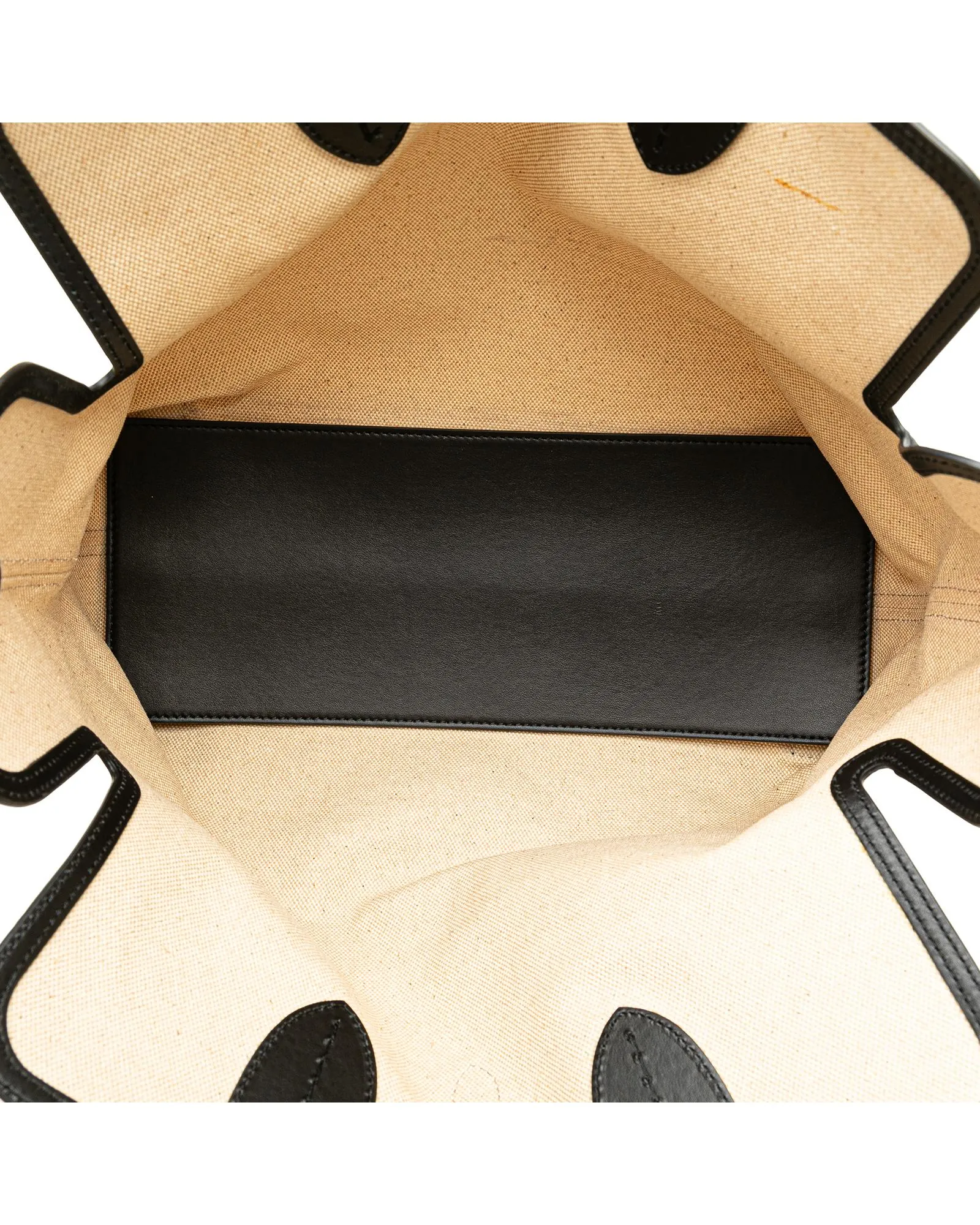 Canvas Logo Soft Belt Tote with Leather Trim and Zip Pouch