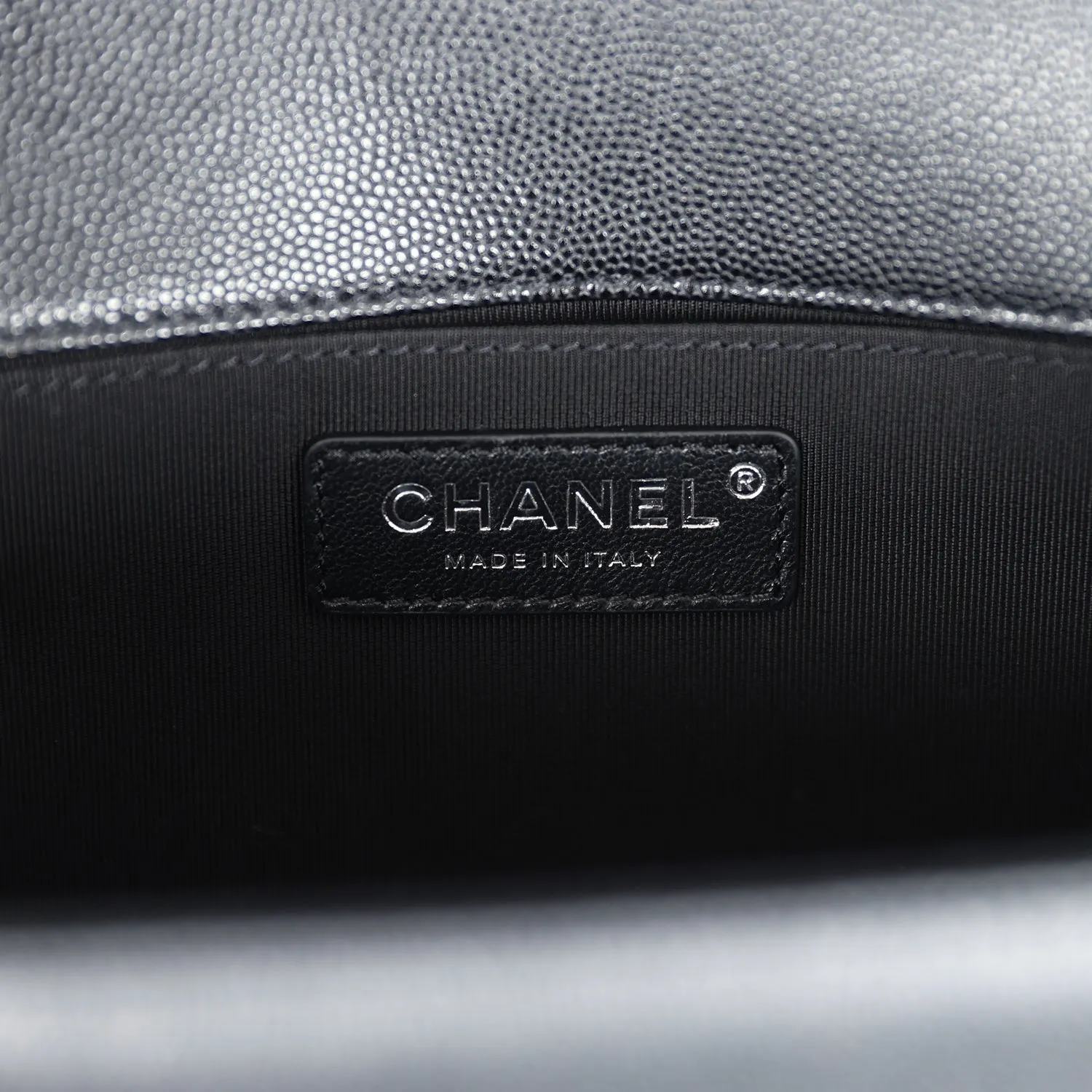 Chanel Medium Boy Bag Black Caviar Ruthenium Hardware