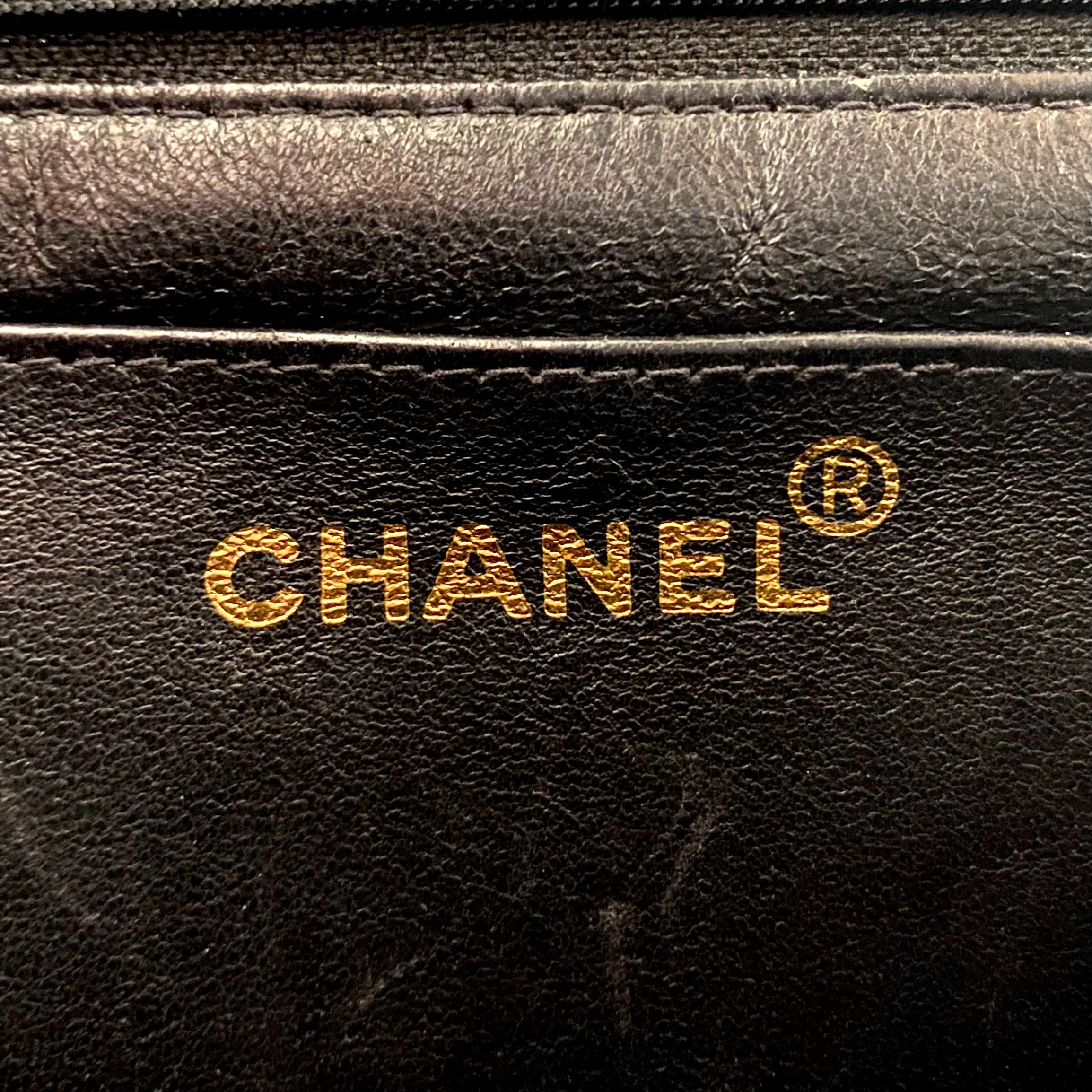 Chanel Vintage Black Large Square Flap Bag