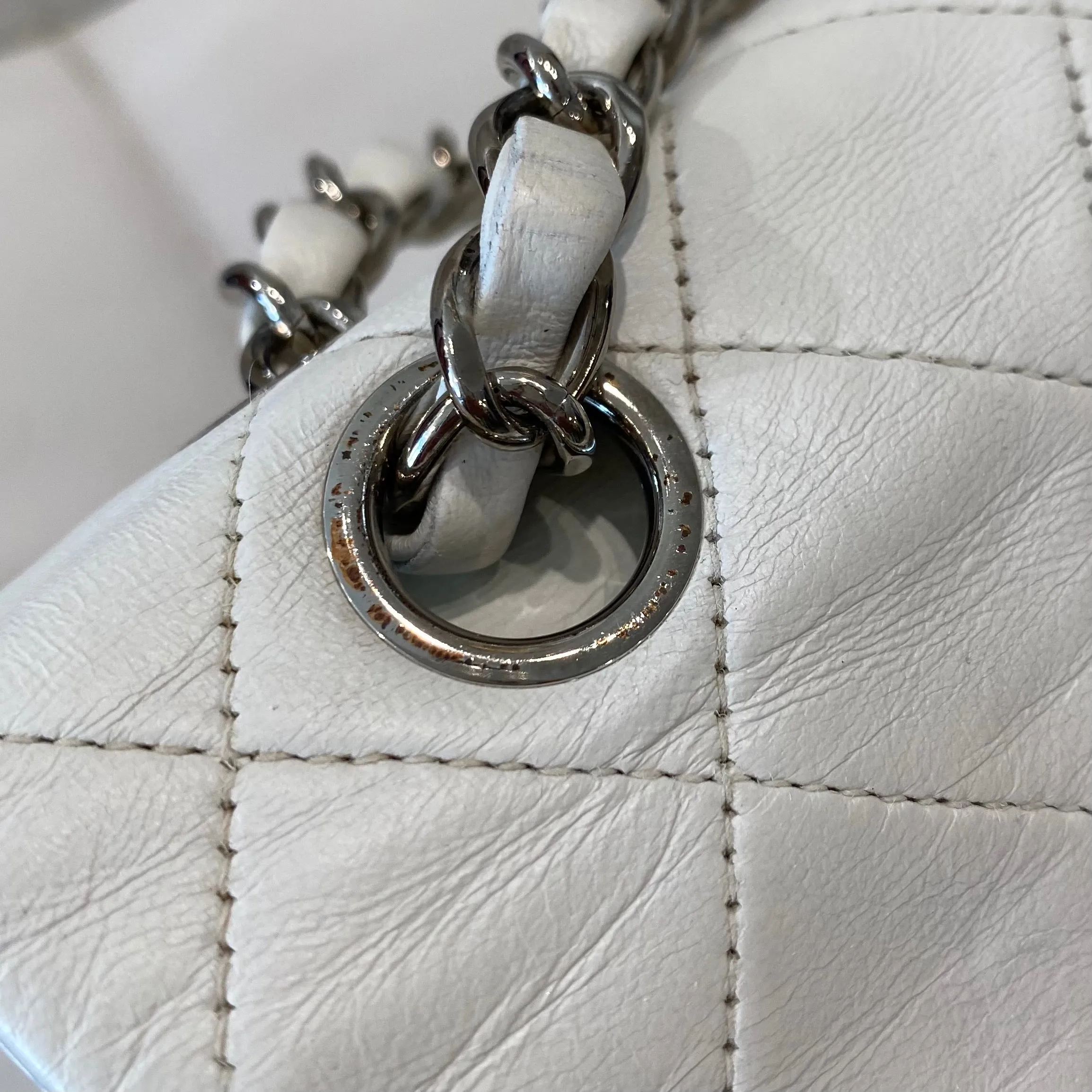 Chanel White Small Classic Double Flap Bag