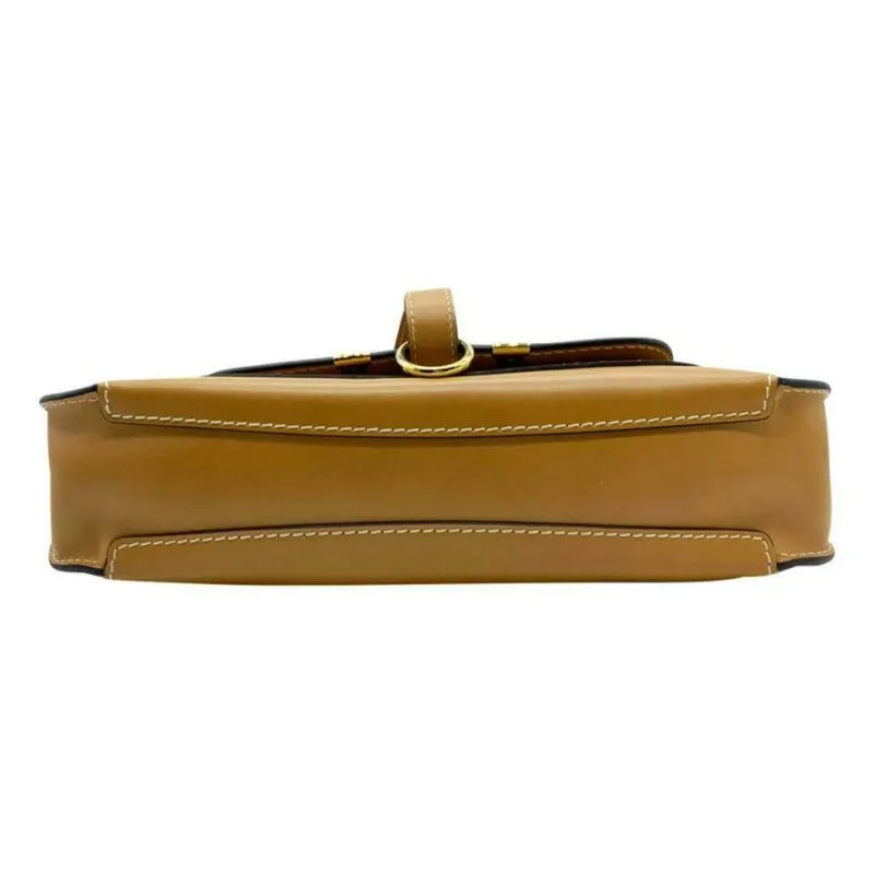 Chloé Top Handle Marcie Brown Leather Shoulder Bag