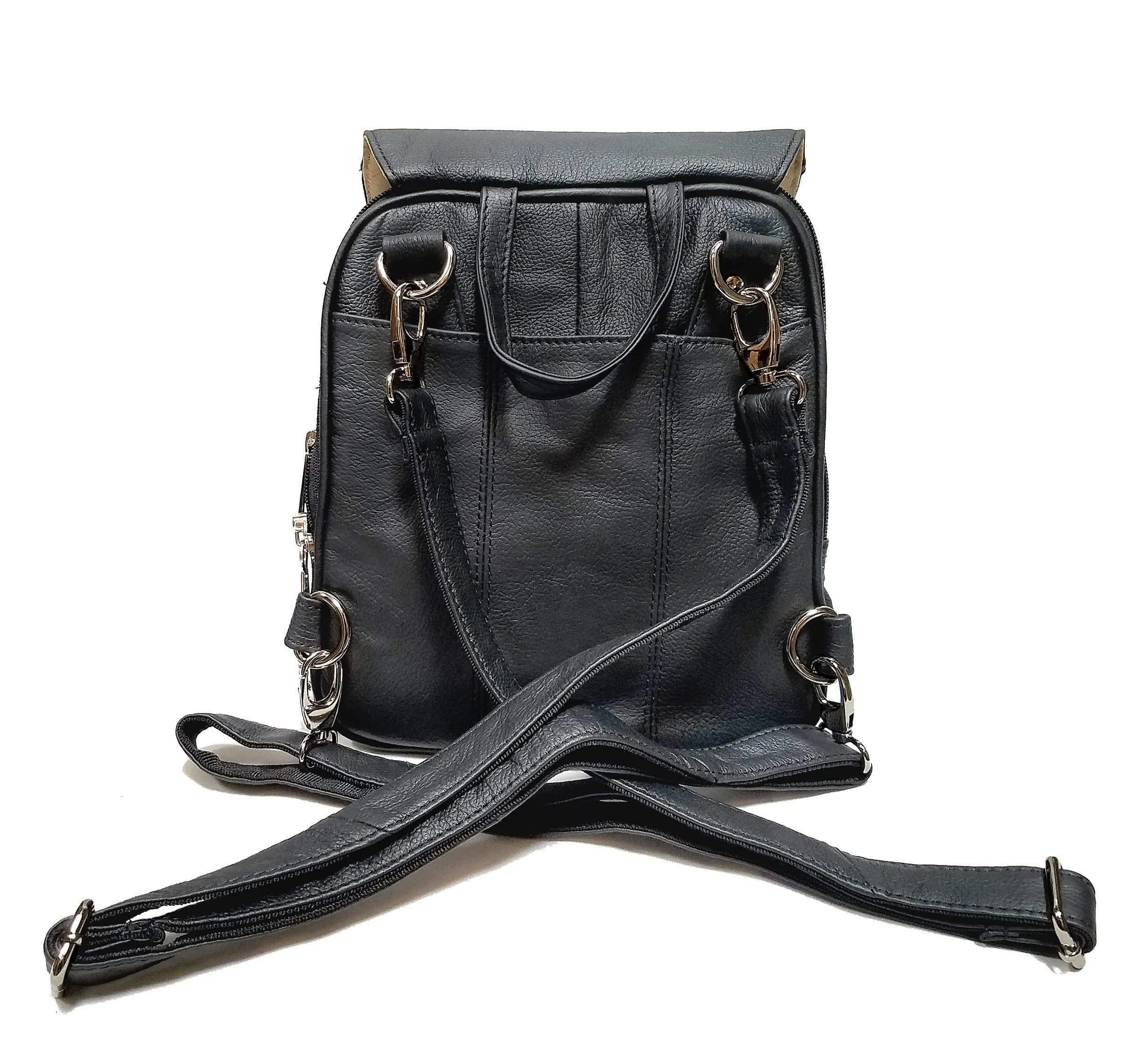 Concealed Carry Backpack Crossbody Organizer Bag by Roma Leathers