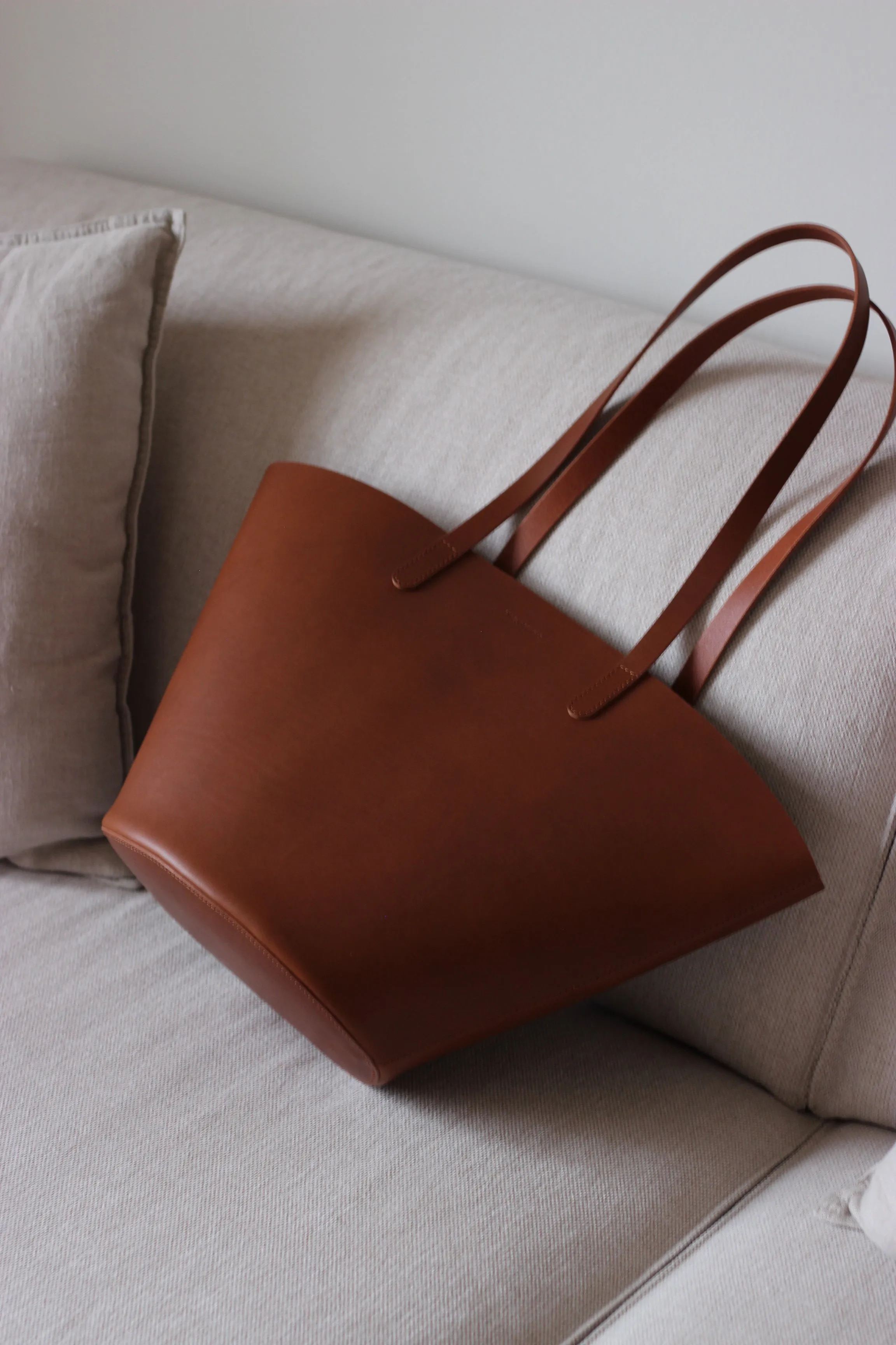 Curve tote bag brown