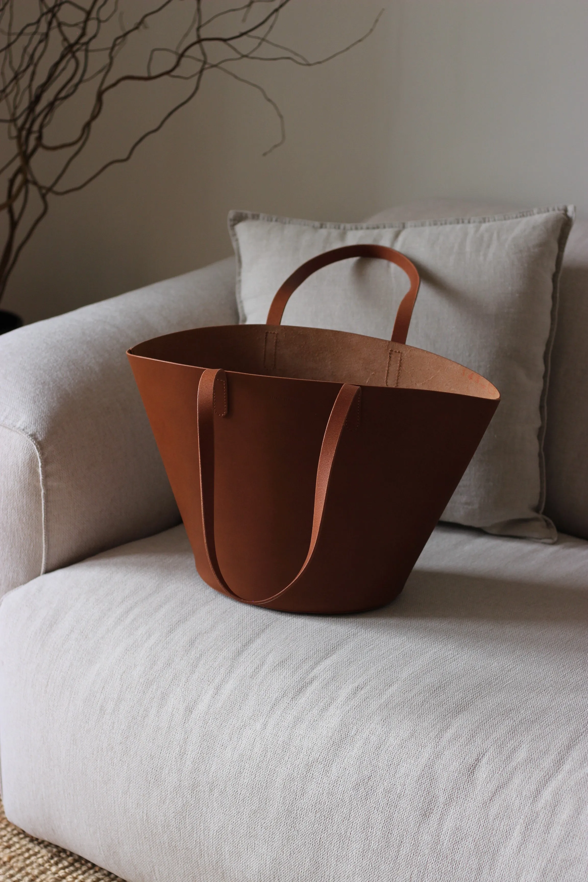 Curve tote bag brown