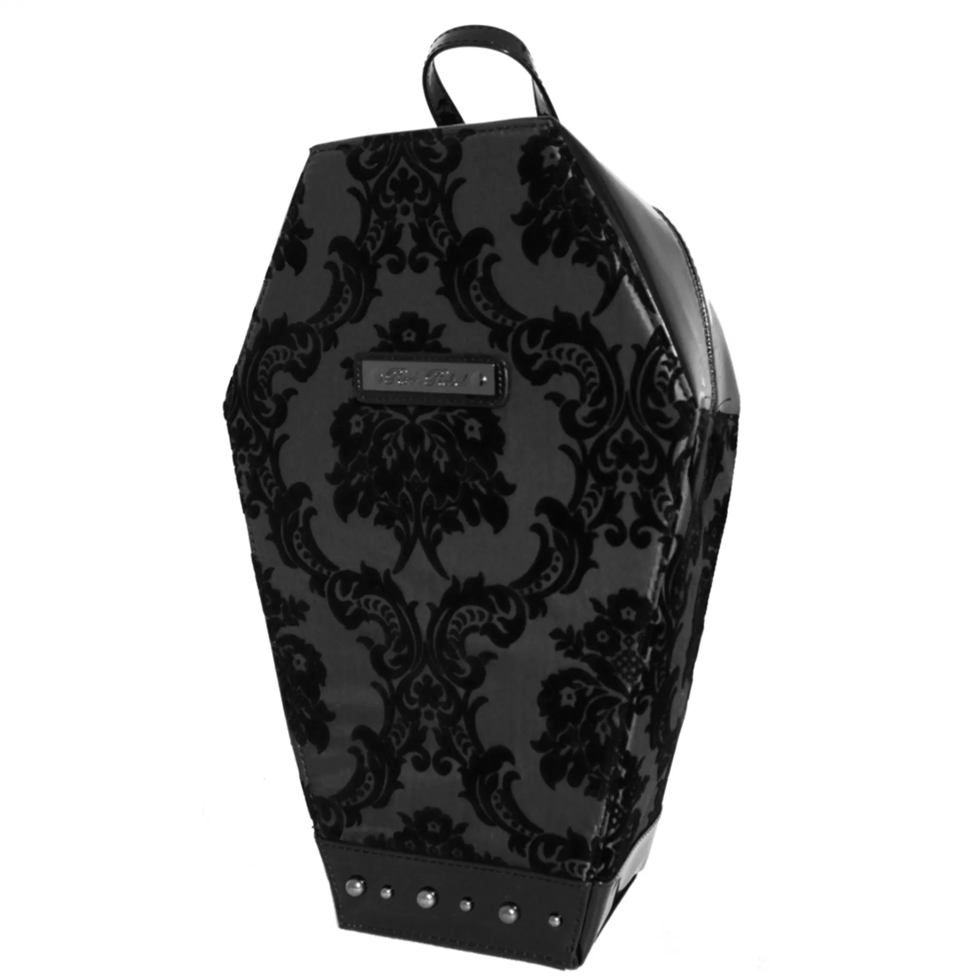 Damask Coffin Backpack in Black