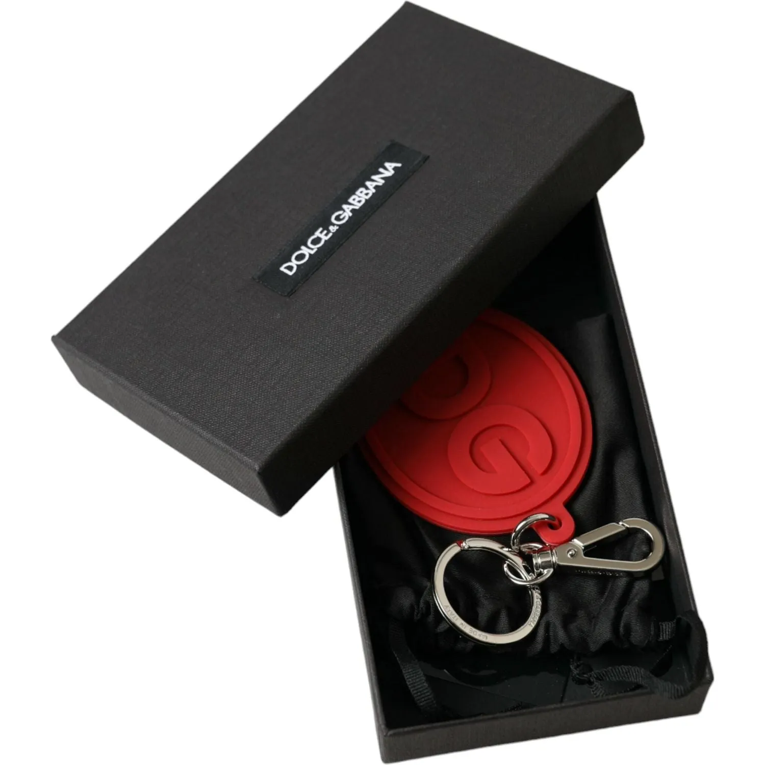 Dolce & Gabbana Elegant Red Trifold Key Holder Case