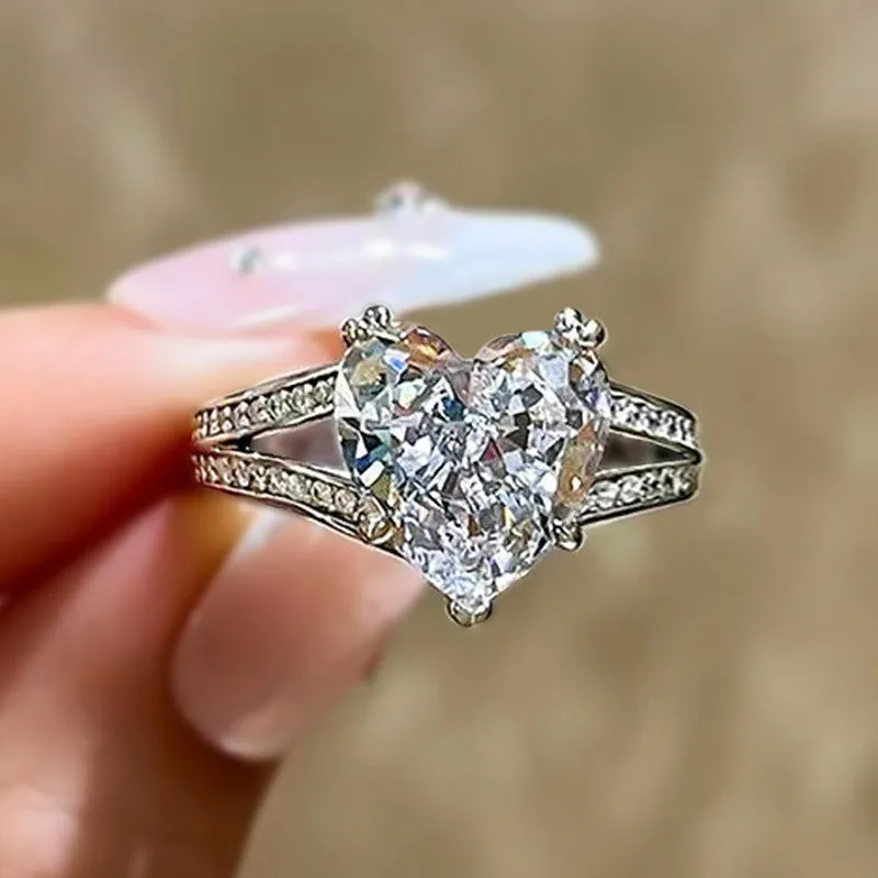 Engagement Party Ring Love Double Layer