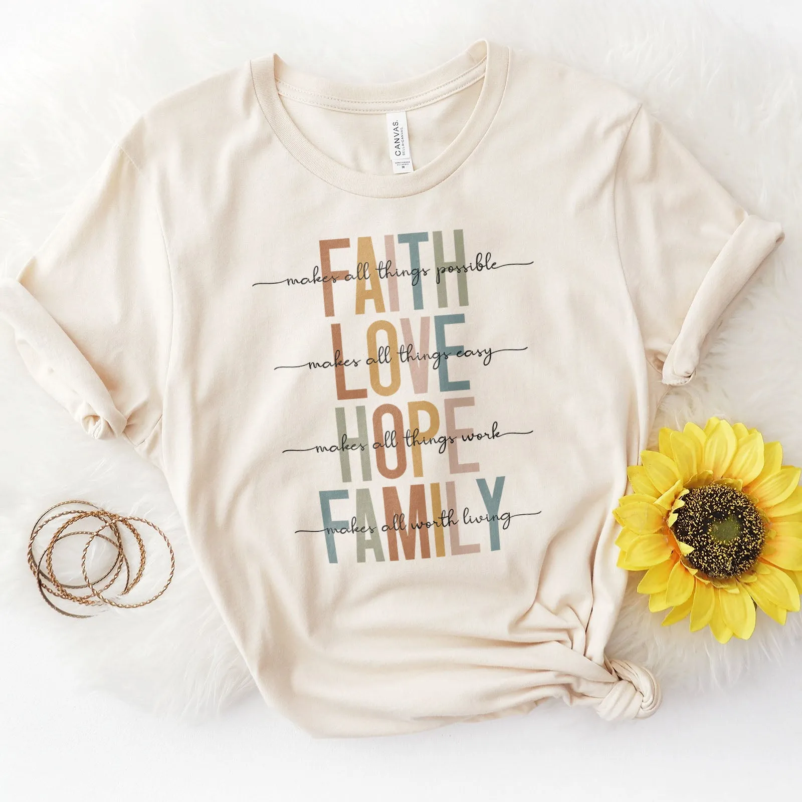 Faith Love Hope Family Tee