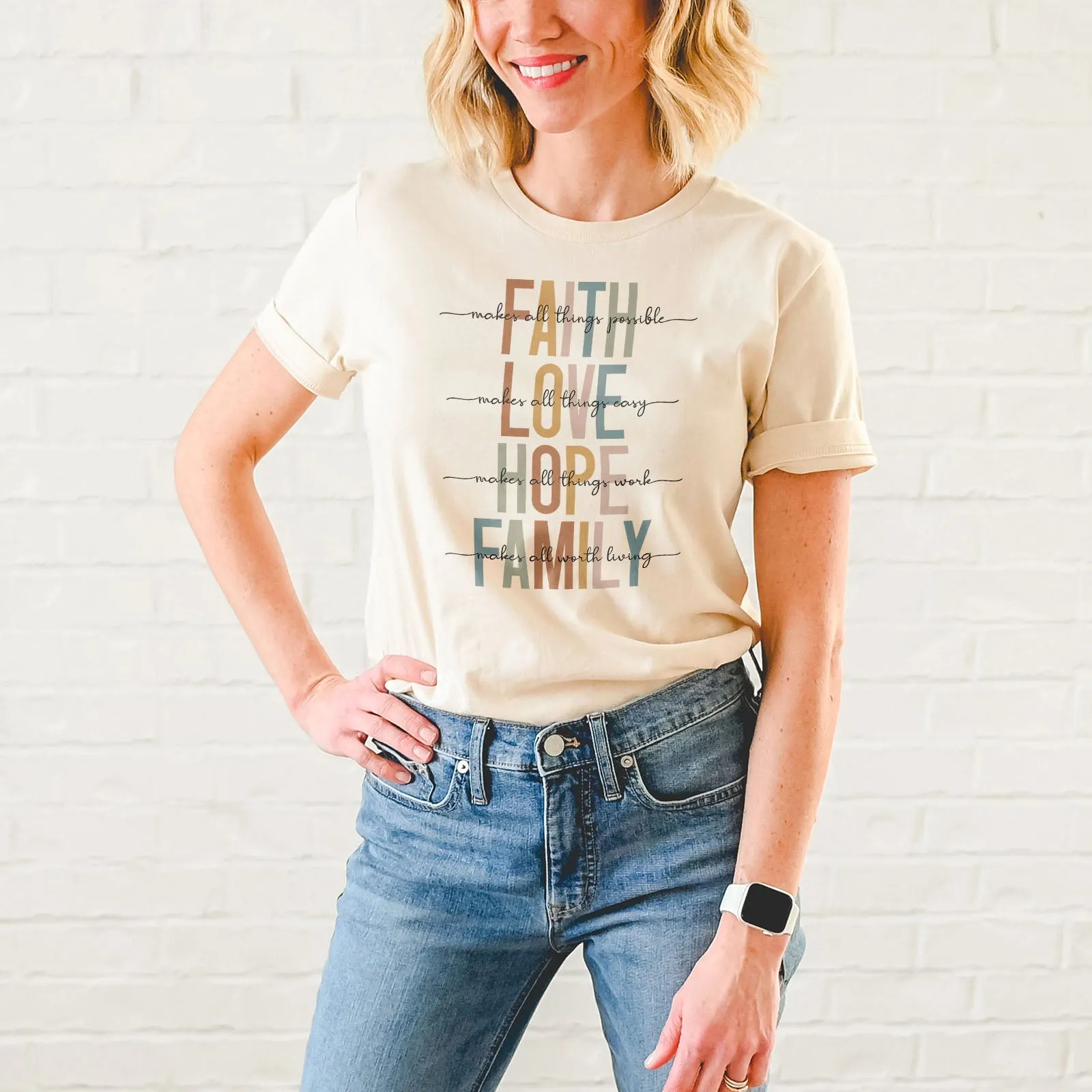 Faith Love Hope Family Tee