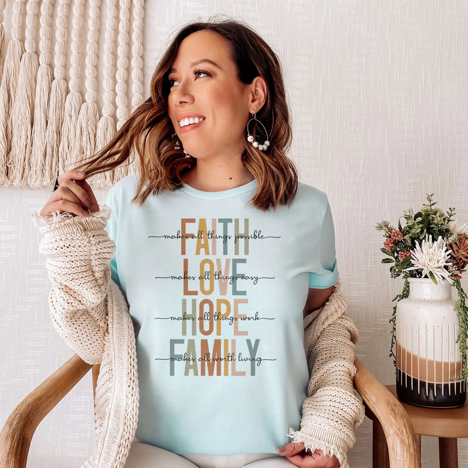 Faith Love Hope Family Tee