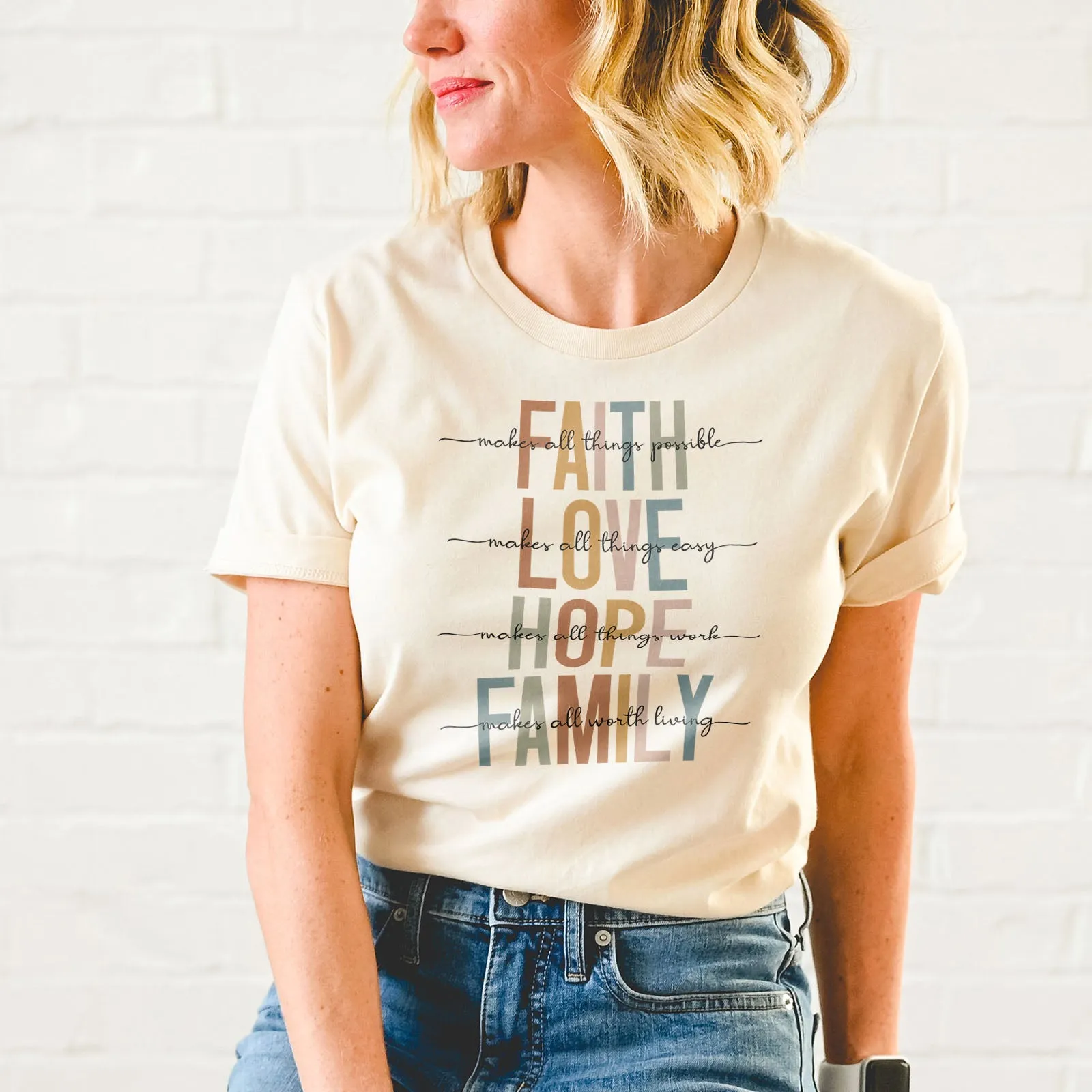 Faith Love Hope Family Tee