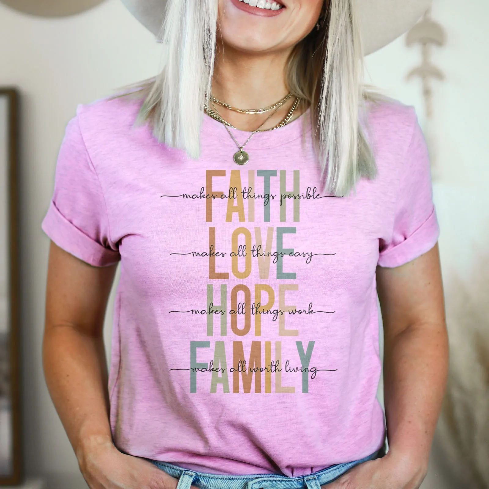 Faith Love Hope Family Tee