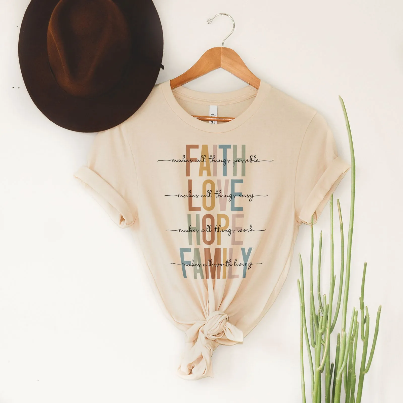 Faith Love Hope Family Tee