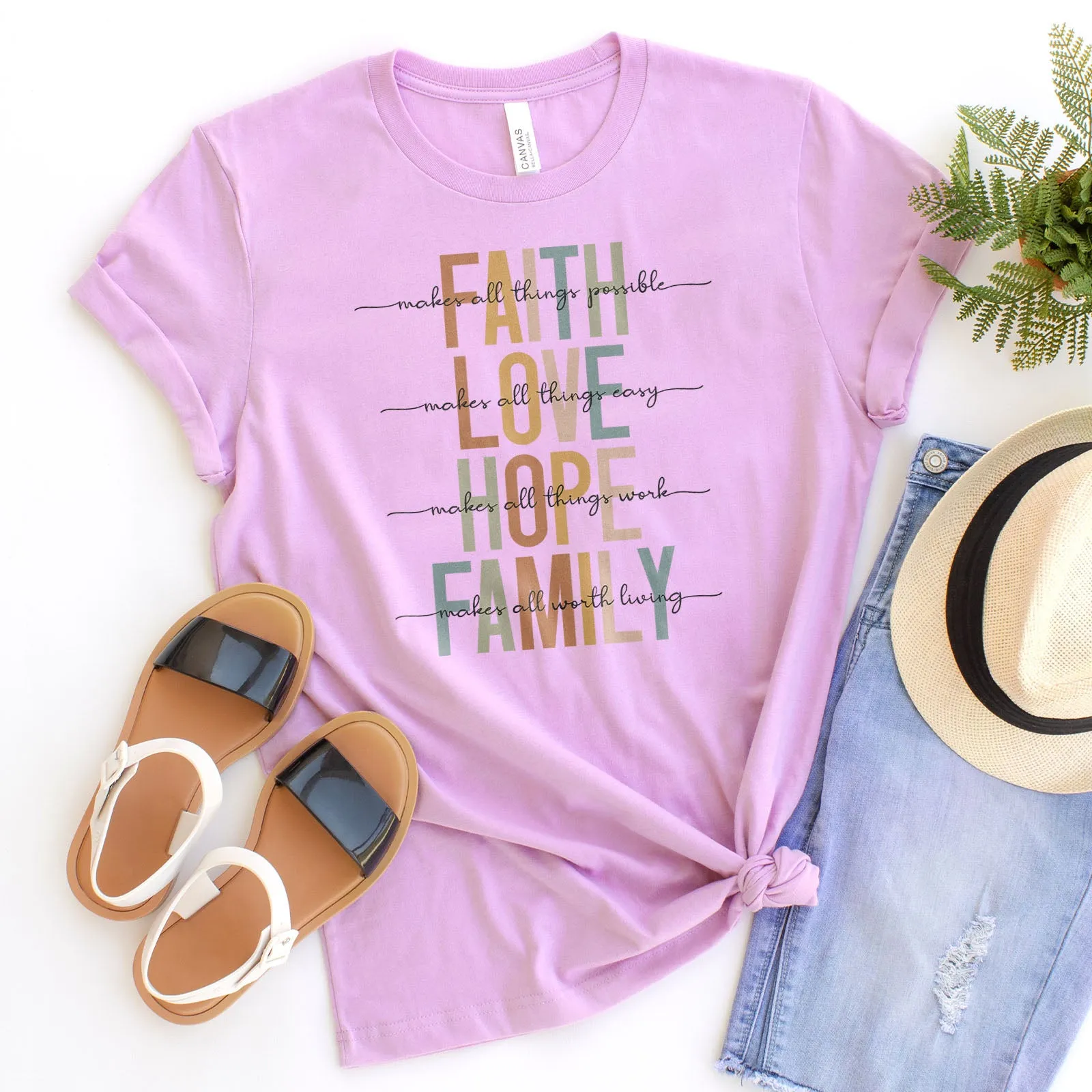 Faith Love Hope Family Tee