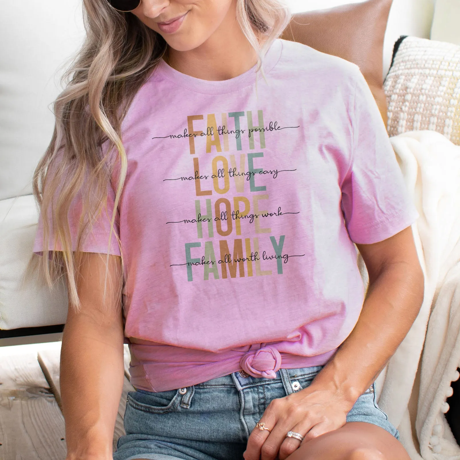 Faith Love Hope Family Tee