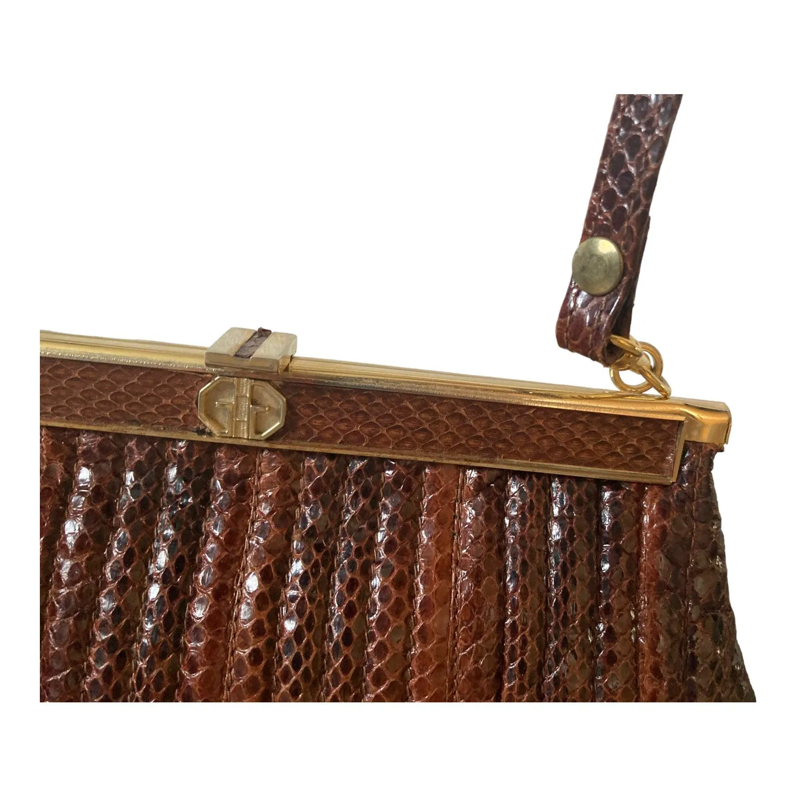 GE Brown Clutch Bag With Removable Shoulder Strap