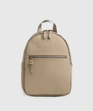 Gymshark Everyday Mini Backpack - Cement Brown