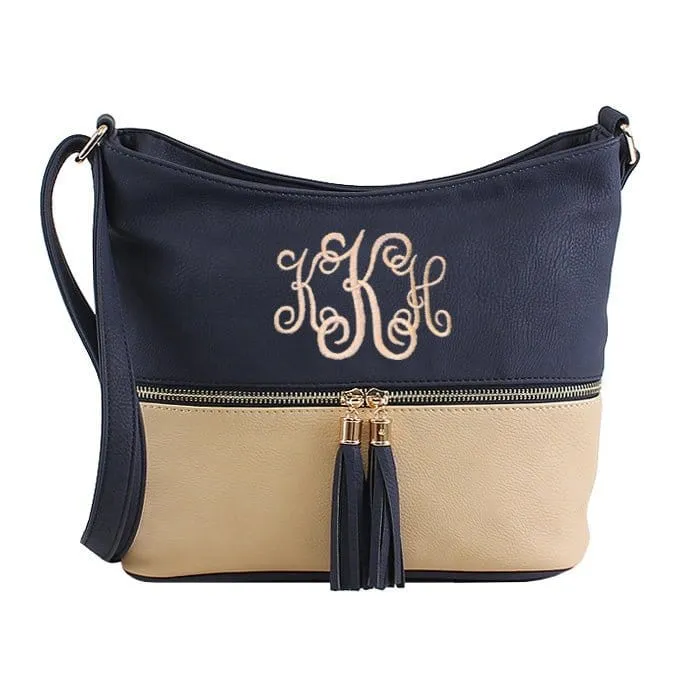 HB3016C Monogrammable Fashion Crossbody Bag With Tassel