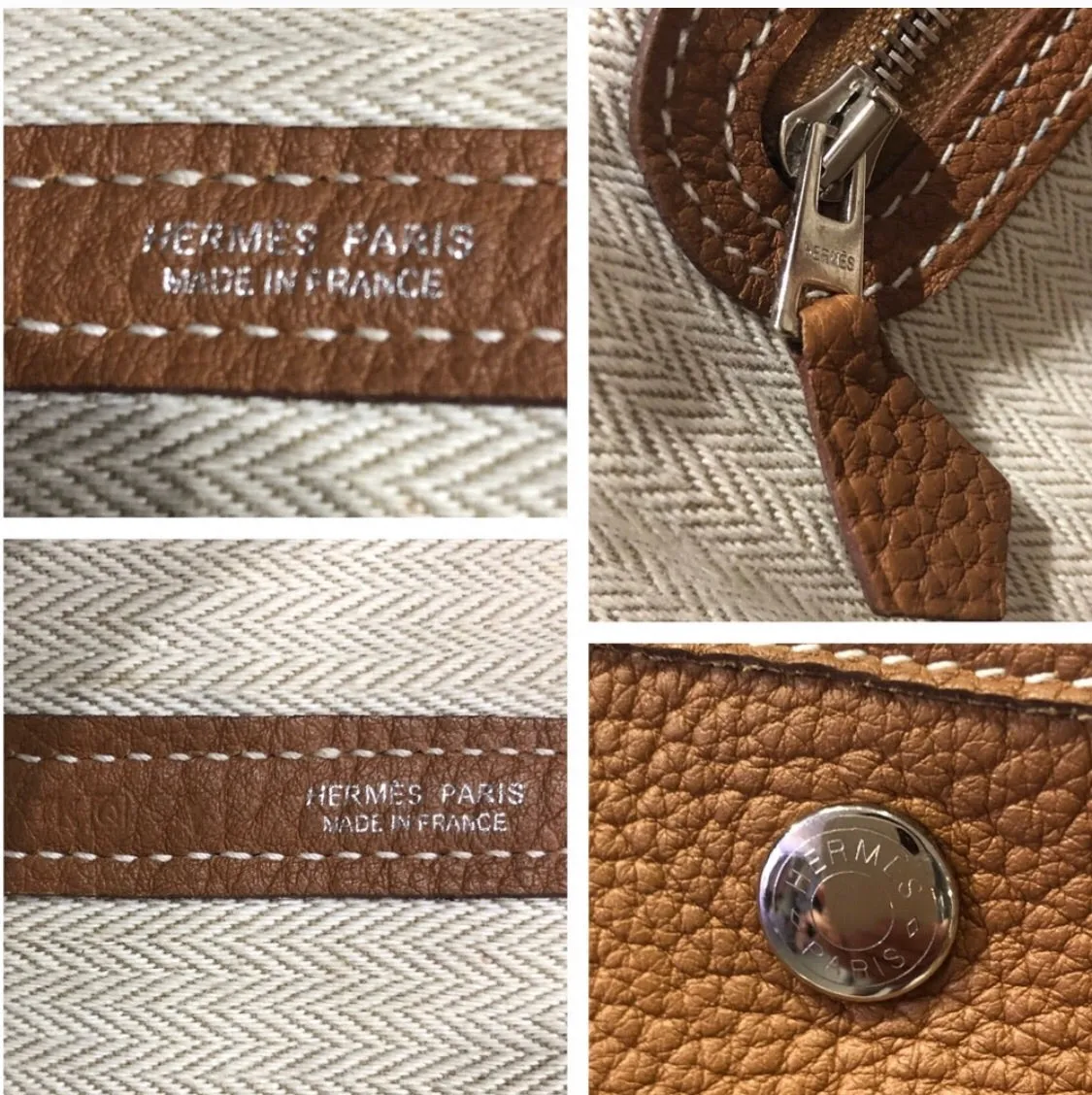 Hermès gold Negonda Garden Party tote 36