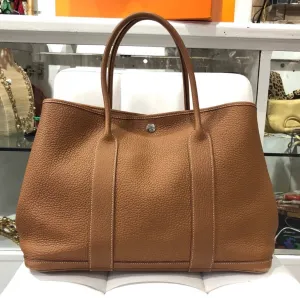 Hermès gold Negonda Garden Party tote 36