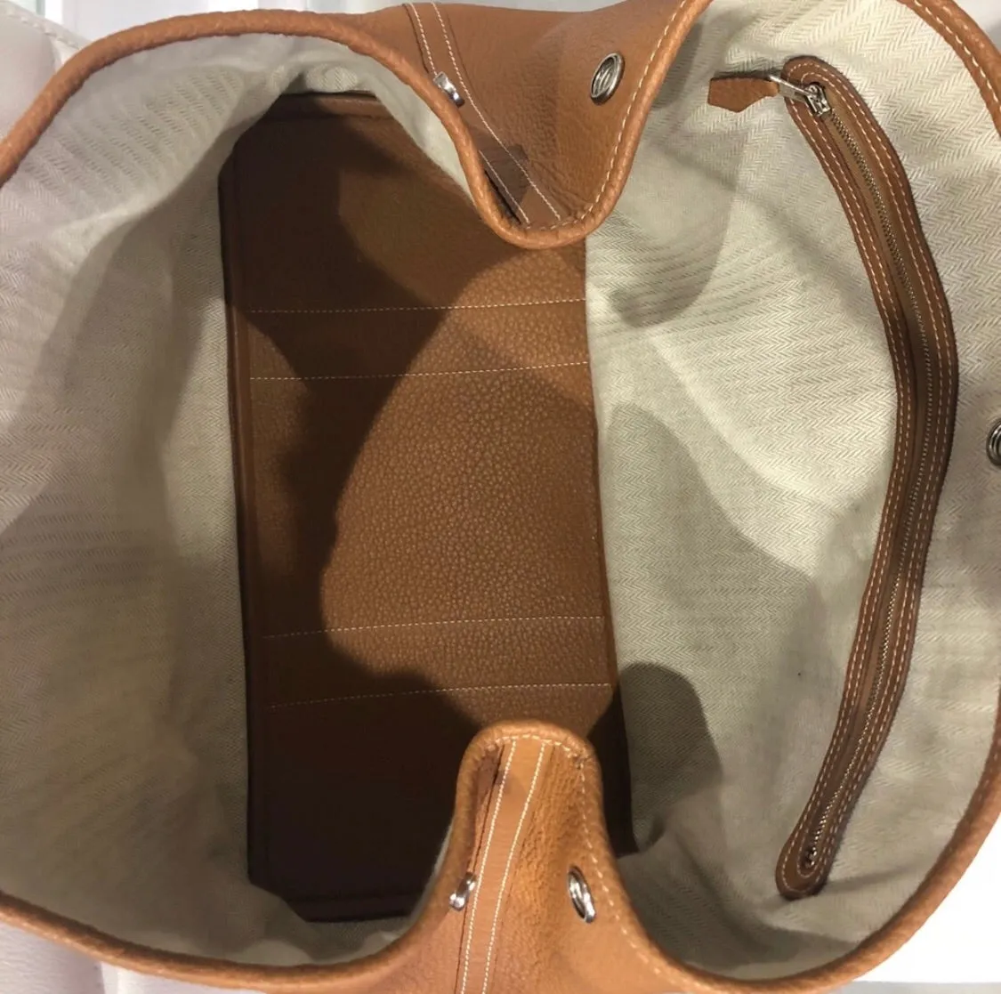 Hermès gold Negonda Garden Party tote 36