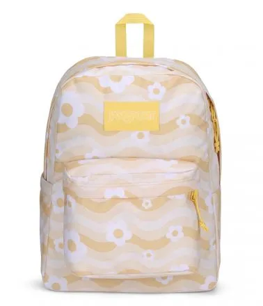 JanSport Superbreak Plus Backpack - Flower Power Yellow