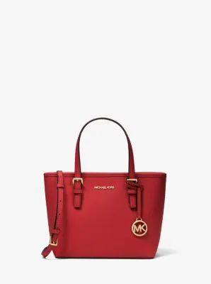 Jet Set Travel Extra-Small Saffiano Leather Top-Zip Tote Bag