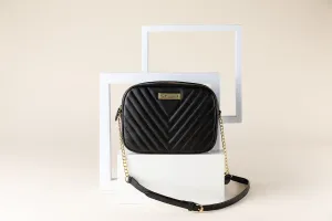 Leigh - (Leather) Black & Gold