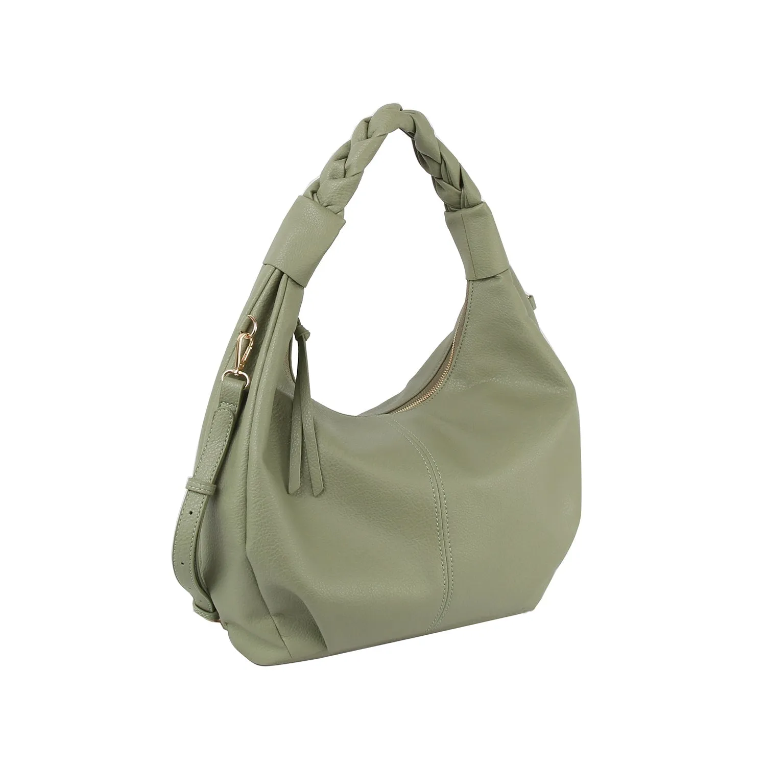 LMS212-Z Braid Handle Hobo Bag/Crossbody