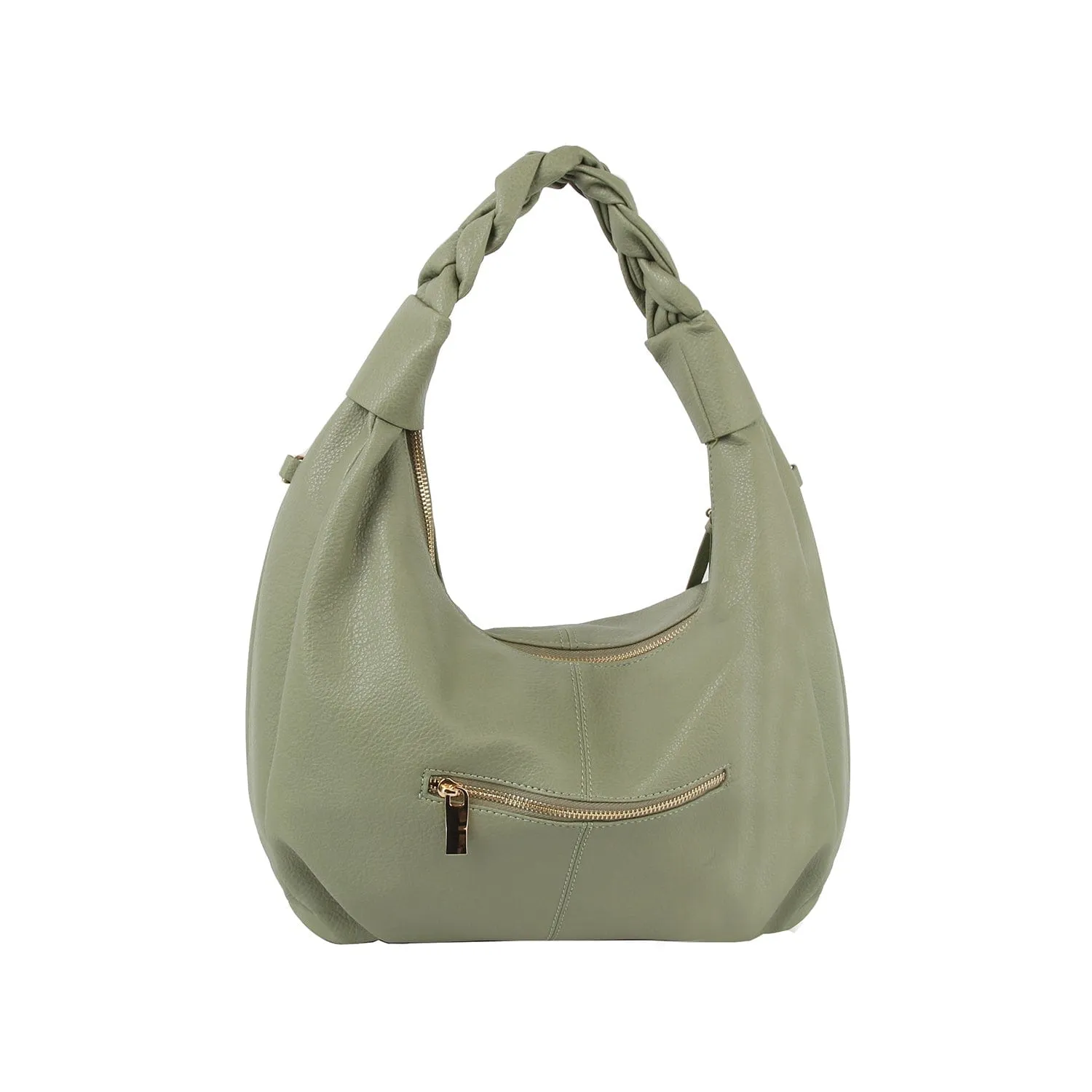 LMS212-Z Braid Handle Hobo Bag/Crossbody