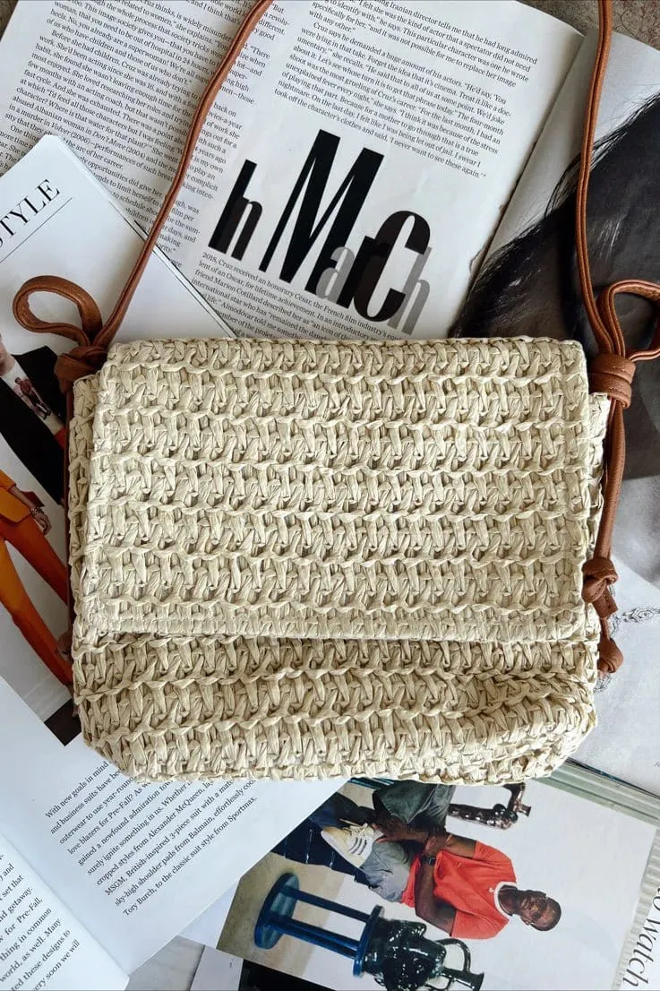 LOA413 Zoya Straw Weaved Crossbody Bag