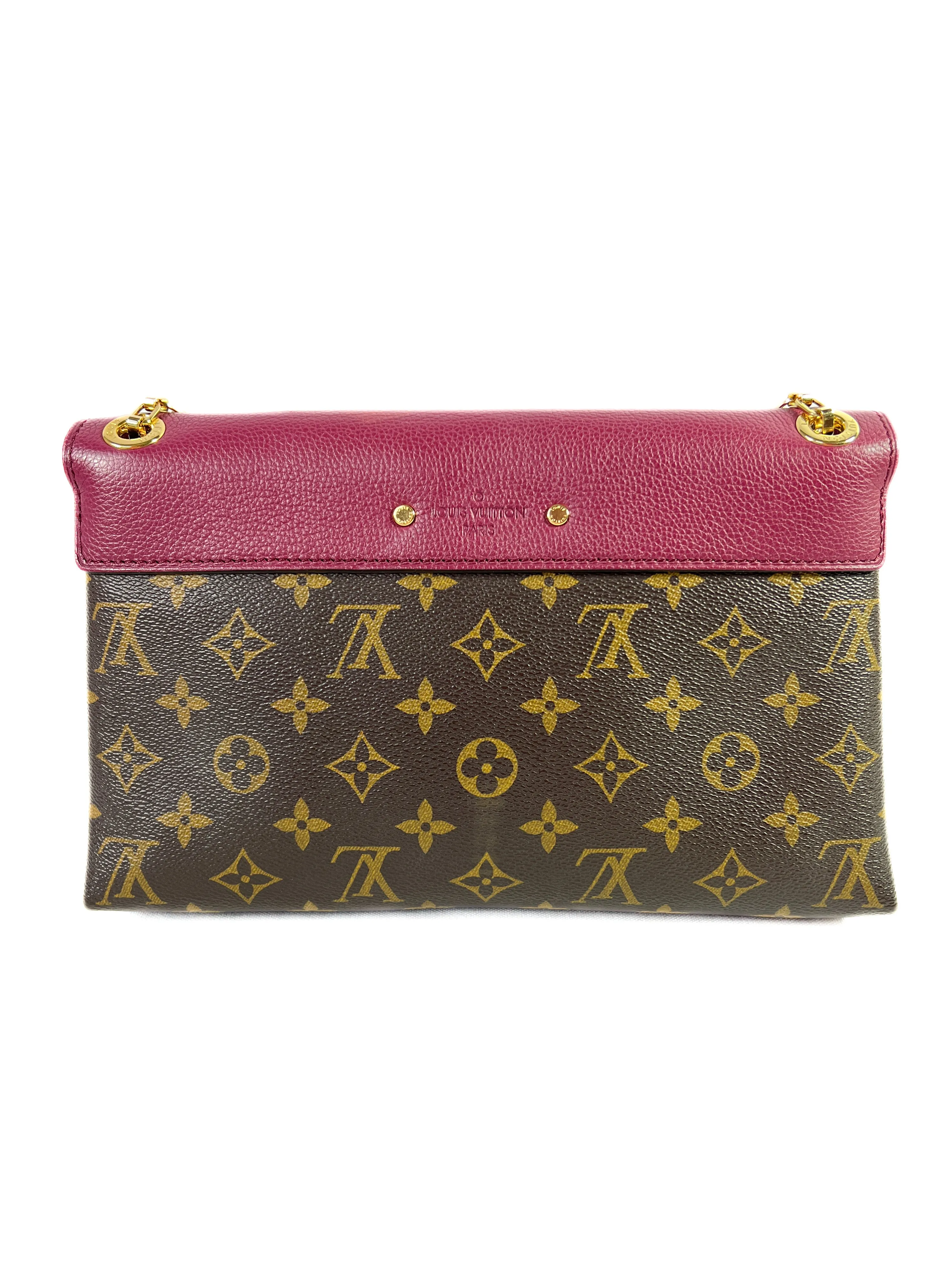 Louis Vuitton Aurore Monogram Coated Canvas Pallas Chain Bag 2014